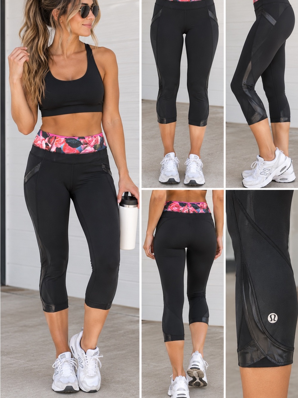 Lululemon Secret Garden Chase Me Crop Yoga Legging Capris